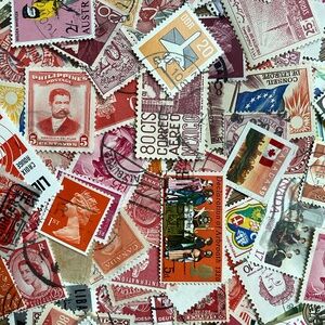 100+ warm tones Stamp Mix
